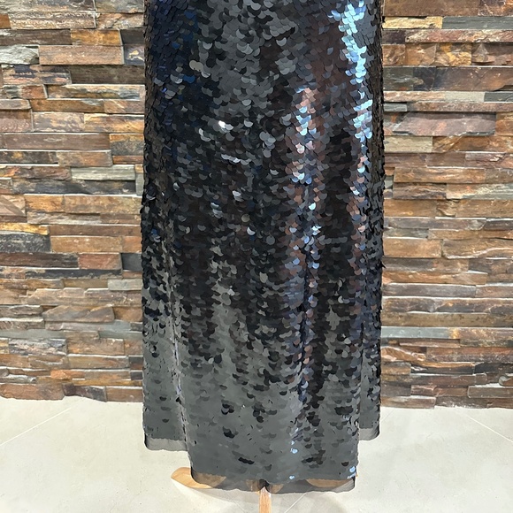 TORY BURCH Black sequin-embellished midi skirt Size XS / 2 - Picture 10 of 14